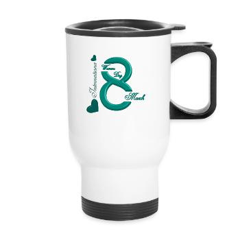 Women's Power March 8 GirlPower Female Feminism - Thermal mug with handle - white - Front