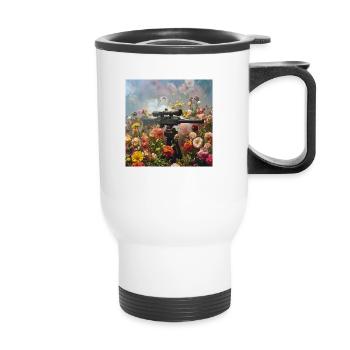 Le pouvoir des fleurs - Tasse isotherme avec poignée - blanc - Devant