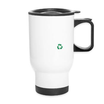 Manger Dormir Recycler Répéter - Tasse isotherme avec poignée - blanc - Devant