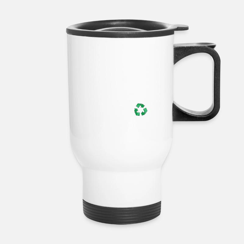 Eat Sleep Recycle Repeat - Thermal mug with handle - white