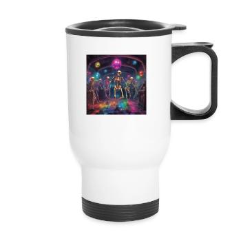 Cours de danse du squelette - Tasse isotherme avec poignée - blanc - Devant