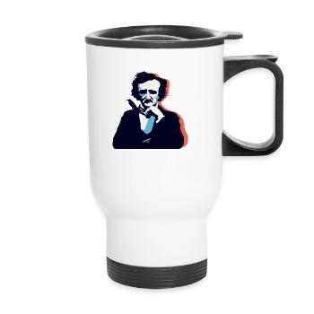 Edgar Allan Poe Denken - Thermobecher mit Tragegriff - Weiß - Vorne