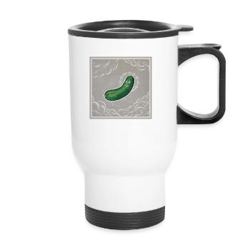 Un autre concombre - Tasse isotherme avec poignée - blanc - Devant