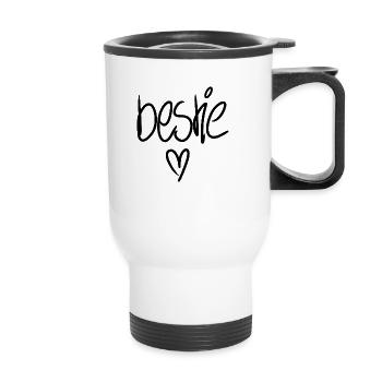 Bête de l’amitié - Tasse isotherme avec poignée - blanc - Devant