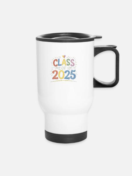 Classe de 2025 - Tasse isotherme avec poignée - blanc