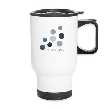 all the colours - mountains - Thermal mug with handle - white - Front