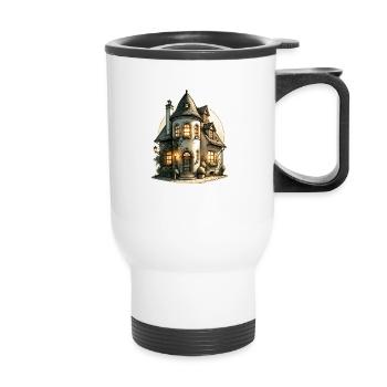 Romantic house - Thermal mug with handle - white - Front