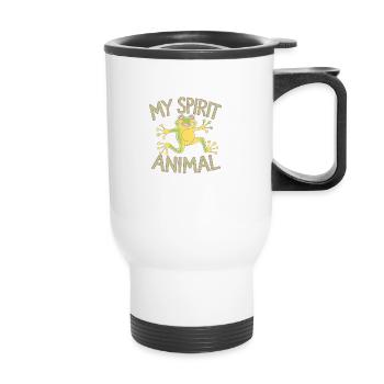 My Spirit Animal - Frog - Thermal mug with handle - white - Front