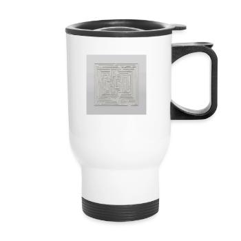 Liberal elegance - Thermal mug with handle - white - Front