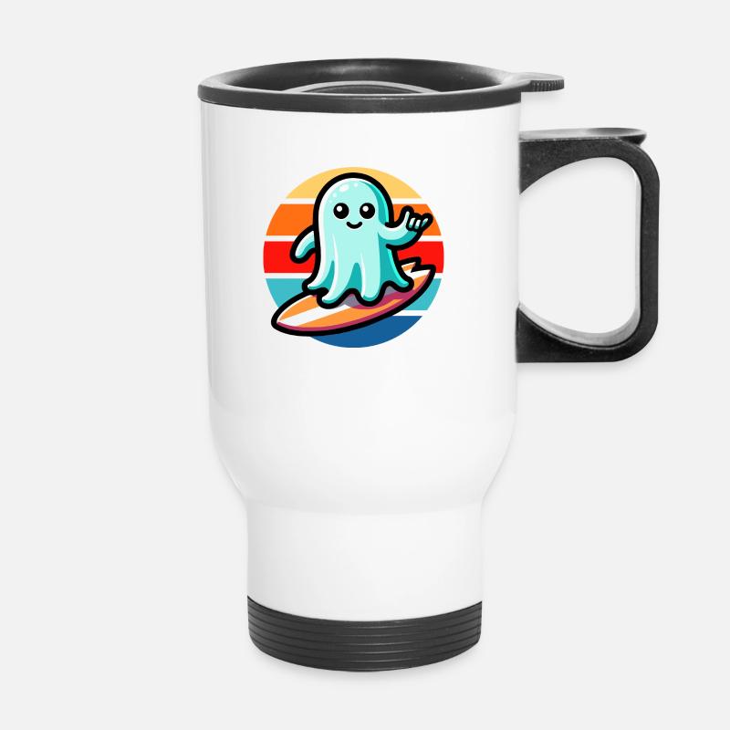 Geist Surfing Vintage Sunset - Thermobecher mit Tragegriff - Weiß