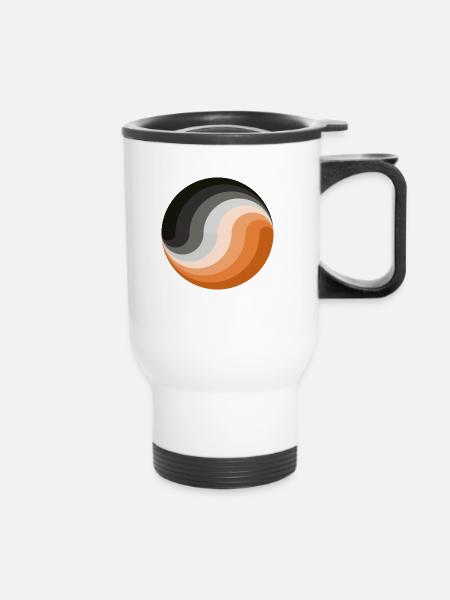 The encircled vagu - Thermal mug with handle - white