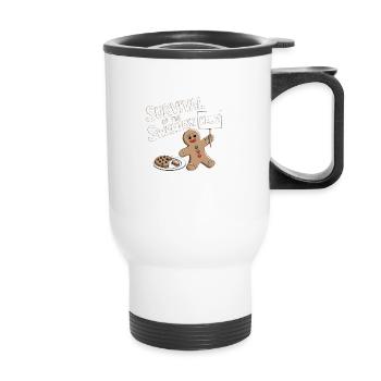 Survival Of The Sweetest - Thermal mug with handle - white - Front