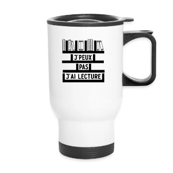 J Peux Pas J Ai Lecture - Tasse isotherme avec poignée - blanc - Devant