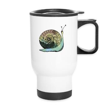 Snail - Thermal mug with handle - white - Front