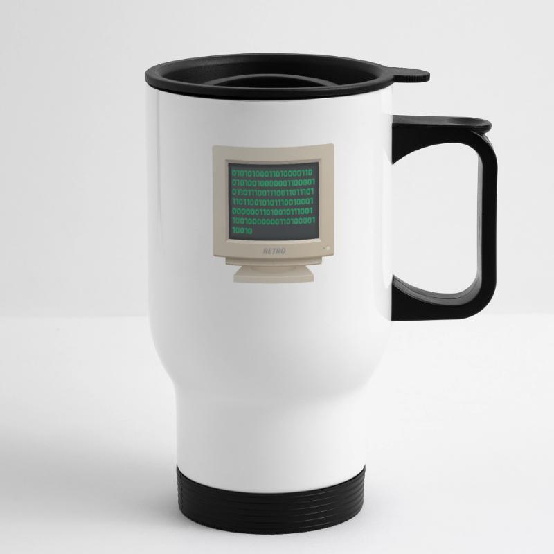 CRT - Binary Code Thermal mug with handle