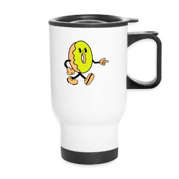 Donut Bande Dessinée Drôle - Tasse isotherme avec poignée - blanc - Devant