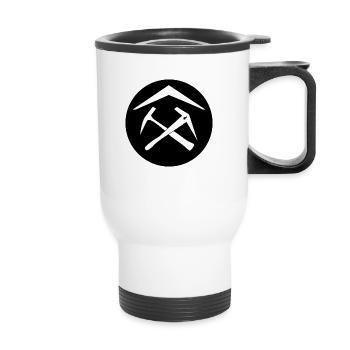 Roofing power: style for professionals - Thermal mug with handle - white - Front