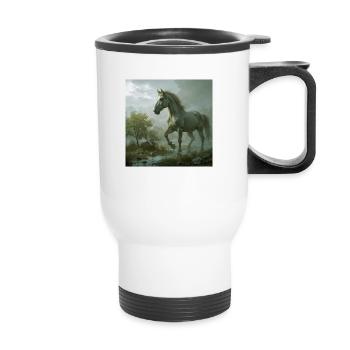 Liberté sauvage - Tasse isotherme avec poignée - blanc - Devant