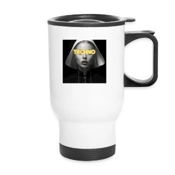Douce nonne techno - Rave Design - Tasse isotherme avec poignée - blanc - Devant