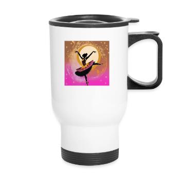 Dancing sound - Thermal mug with handle - white - Front