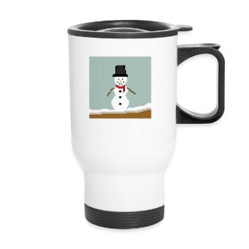 Schneemann - Thermobecher mit Tragegriff - Weiß - Vorne