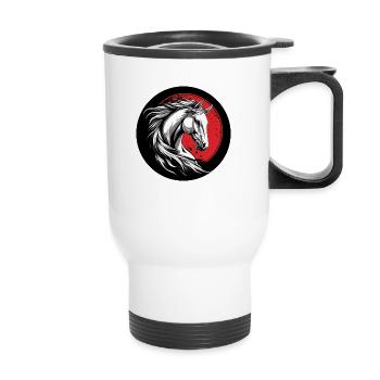 RidingArena - Thermal mug with handle - white - Front