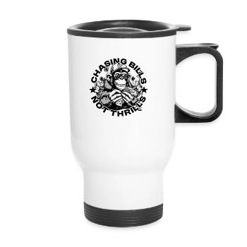 Money Ape – EnrolDesign Exclusive - Thermal mug with handle - white - Front