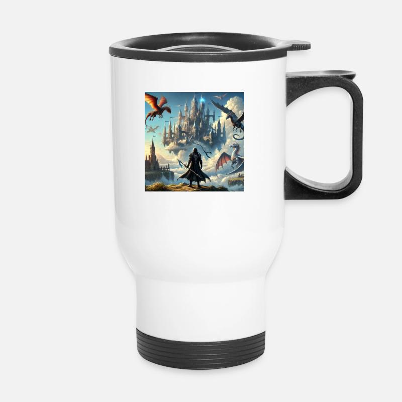 Rising - Thermal mug with handle - white