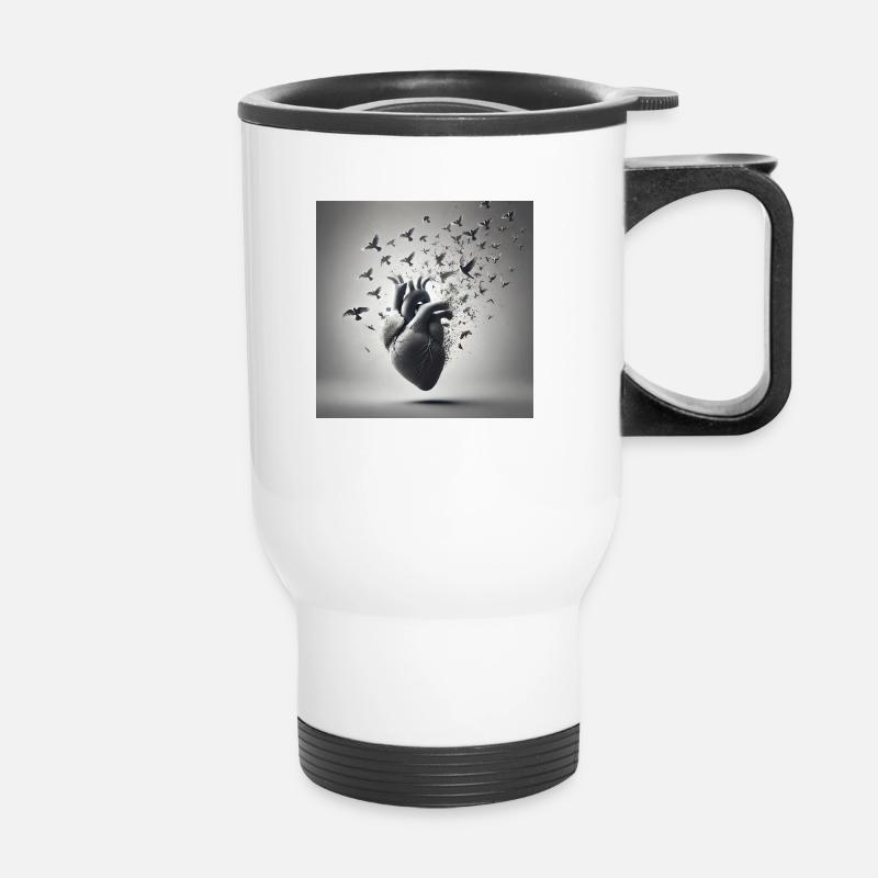 Liberated emotions - Thermal mug with handle - white