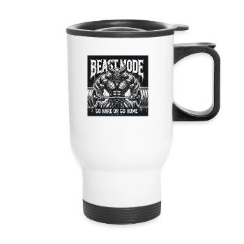 Logo mode - Thermal mug with handle - white - Front