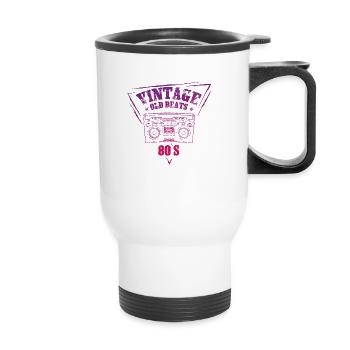Ghetto Blaster Old Beats Vintage - Tasse isotherme avec poignée - blanc - Devant