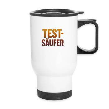 Test Saeufer - Thermobecher mit Tragegriff - Weiß - Vorne