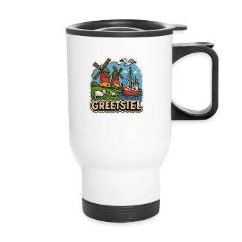 Greetsiel - Thermobecher mit Tragegriff - Weiß - Vorne