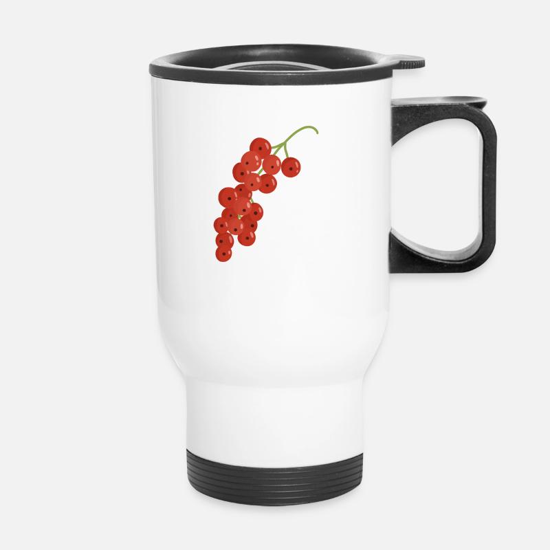 Red Currants - Thermal mug with handle - white