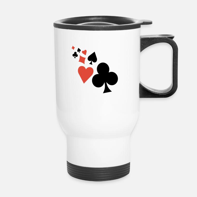pokers - Thermal mug with handle - white