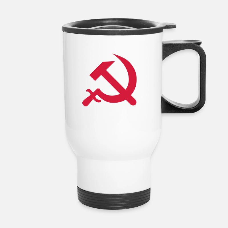 Hammer & Sickle / Serp + Molot Union soviétique 1c - Tasse isotherme avec poignée - blanc