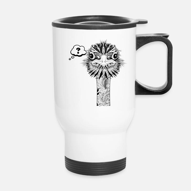 Bulle Comiques point d'interrogation - Tasse isotherme avec poignée - blanc