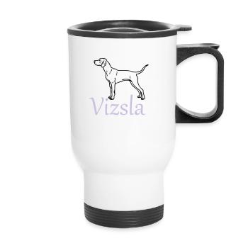 hongarianvizsla_01_2 - Tasse isotherme avec poignée - blanc - Devant