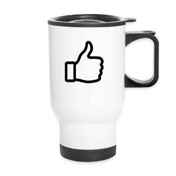 Pouce en l'air - Tasse isotherme avec poignée - blanc - Devant