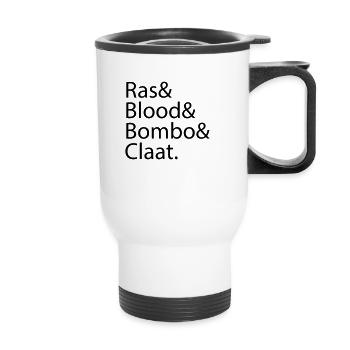 Ras Blood Bombo Claat - Thermal mug with handle - white - Front