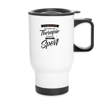 Sport - Thermobecher mit Tragegriff - Weiß - Vorne