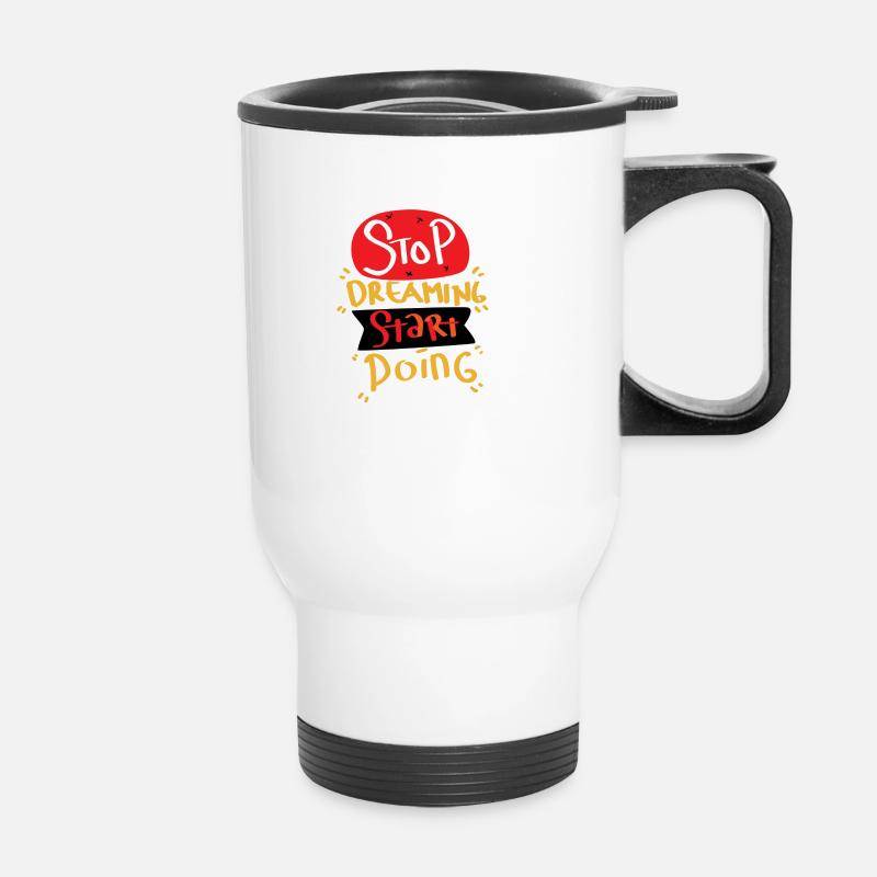 excuses - Thermal mug with handle - white