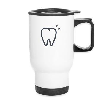 Dent tooth - Tasse isotherme avec poignée - blanc - Devant