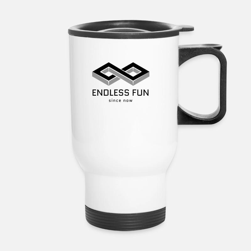 Endloser Spaß fun - Thermobecher mit Tragegriff - Weiß