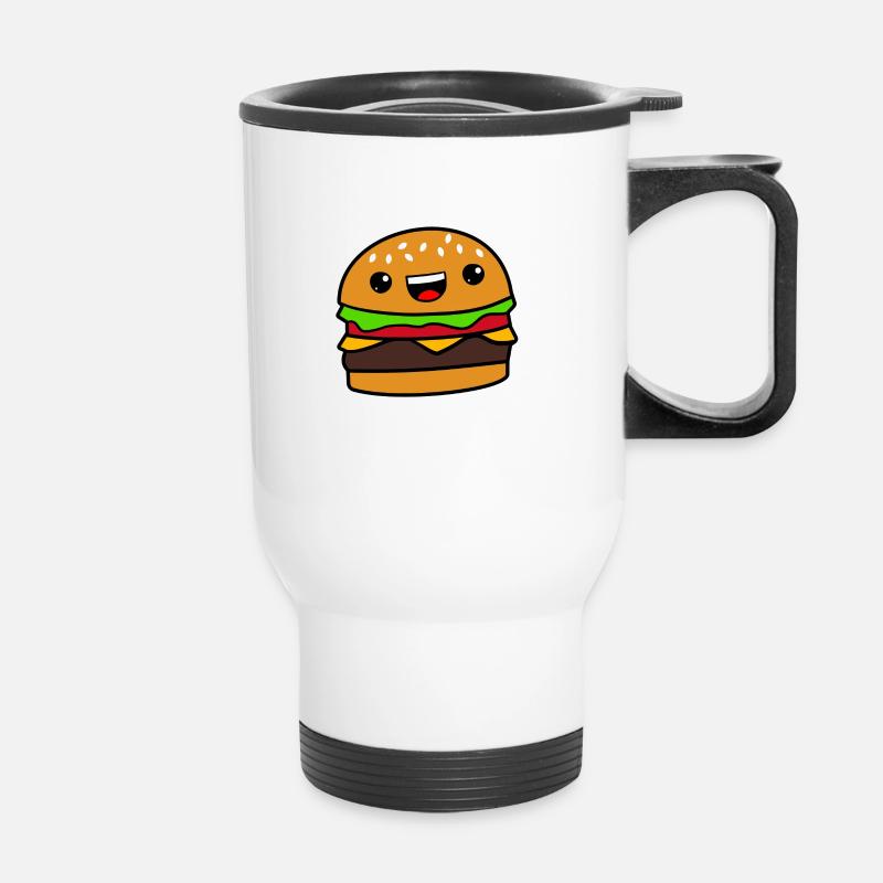 Burger - Thermal mug with handle - white