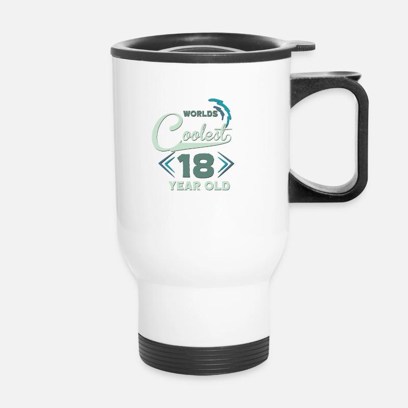 18th birthday - Thermal mug with handle - white