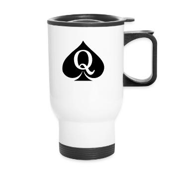 Reine de pique - Tasse isotherme avec poignée - blanc - Devant