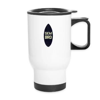 Logo de skimboard cadeau - Tasse isotherme avec poignée - blanc - Devant