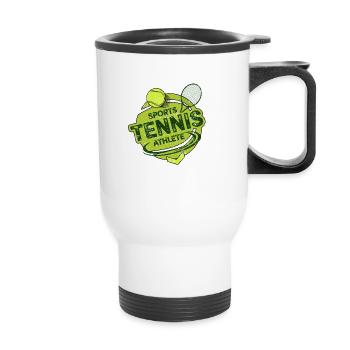 T-shirt cadeau de motivation tennis - Tasse isotherme avec poignée - blanc - Devant