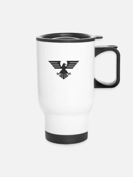 Bundesadler - Thermobecher mit Tragegriff - Weiß